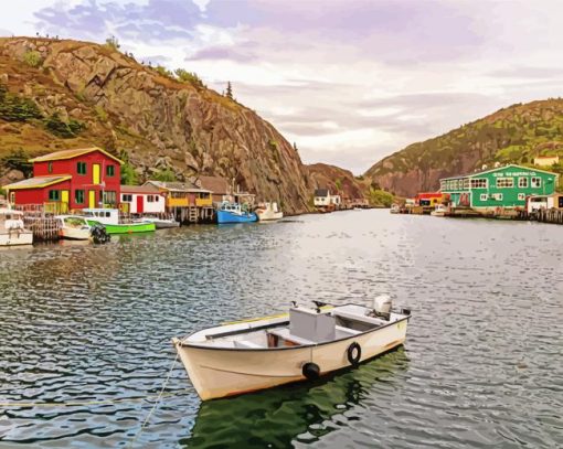 Sunset Over Quidi Vidi paint by number