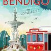 The Golden City Bendigo Poster paint by number