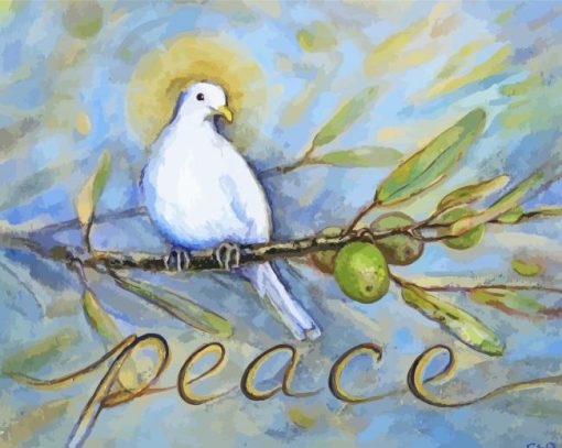 The Peace Dove Art paint by number