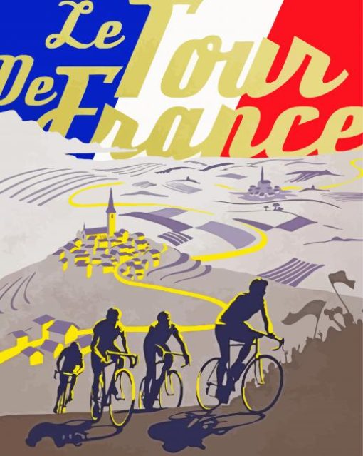 Tour De France Poster paint by number