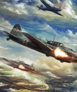 World War 2 Aircraft paint by number