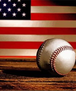 Aesthetic American Flag Baseballs paint by number