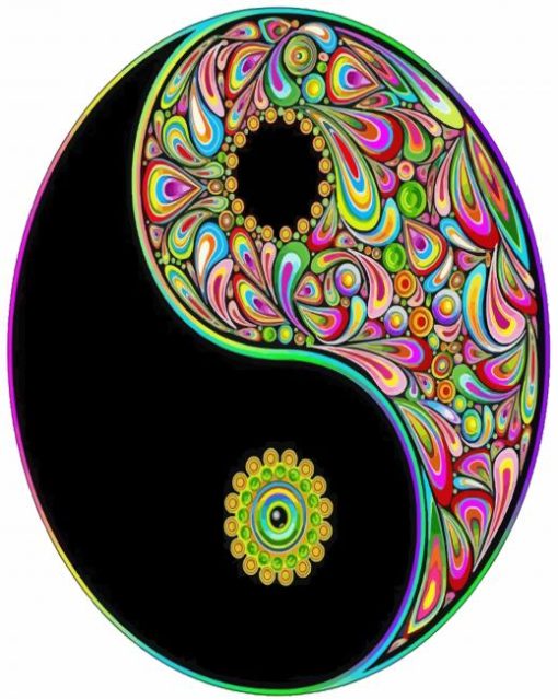 Aesthetic Yin Yang Mandala paint by number