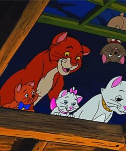 Aristocats Disney Cat paint by number