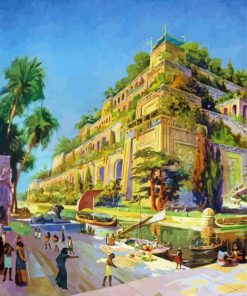 Beautiful Hanging Gardens Of Babylon Art paint by number