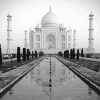 Black And White India Taj Mahal paint by number