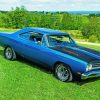 Blue 1969 Plymouth Roadrunner Car paint by number