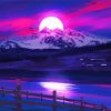 Calm Mountain Night paint by number