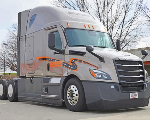 Cool Freightliner Truck paint by number