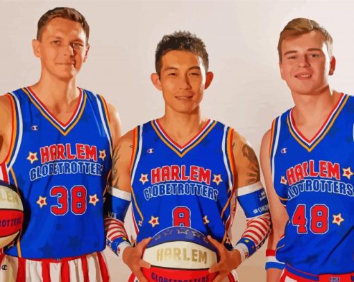 Harlem Globetrotters Team paint by number