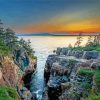 Landscape Acadia National Park Bar Harbor paint by number