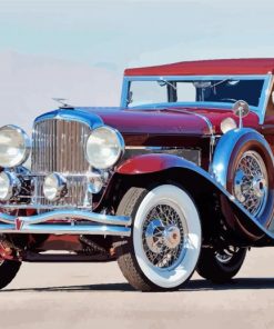 Red Duesenberg paint by number