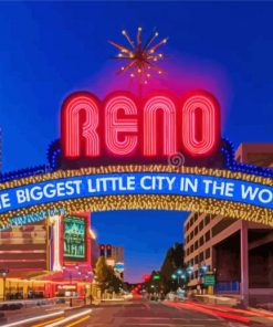 Reno The Biggest Little City In The World paint by number
