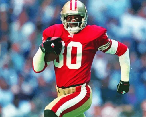 Retro Jerry Rice paint by number