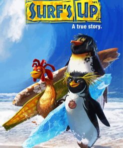 Surfs Up Movie Poster paint by number