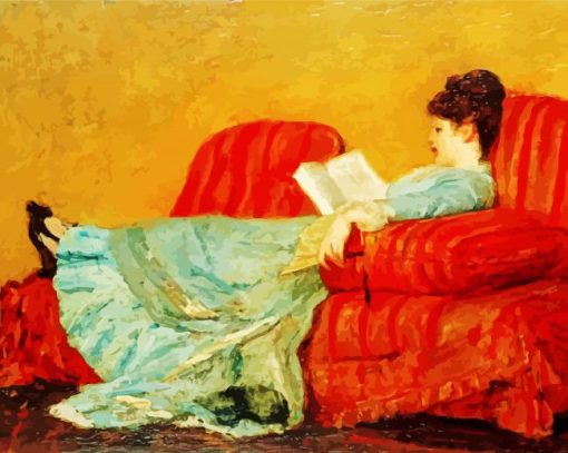 Woman Reading Marie Bracquemond paint by number
