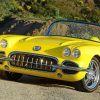 Yellow 58 Chevrolet Corvette paint by number