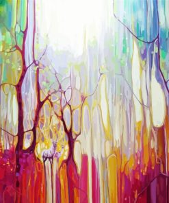 Abstract Forest paint by number