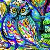 Abstract Owl paint by number