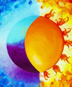 Aesthetic Abstract Sun And Moon Art paint by number