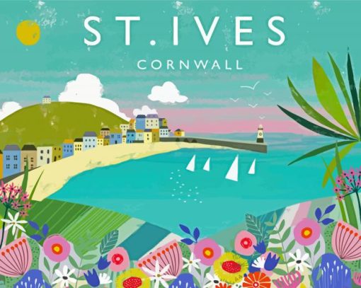 Aesthetic St Ives Bay Poster paint by number