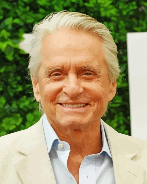 American Actor Michael Douglas paint by number