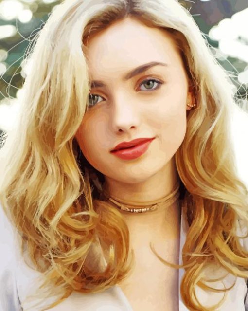 American Actress Peyton List paint by number