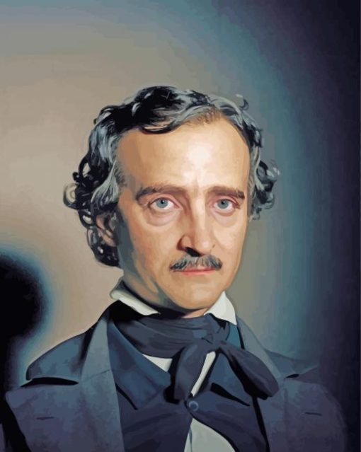 American Writer Edgar Allen Poe paint by number