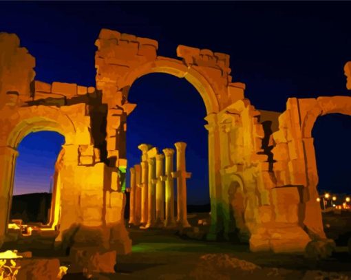 Ancient Arches Middle East Paint by number