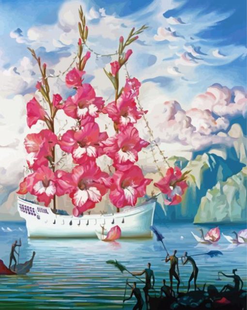 Arrival Of The Flower Ship Vladimir kush paint by number