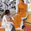 Asian Woman And Child paint by number