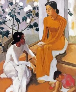 Asian Woman And Child paint by number