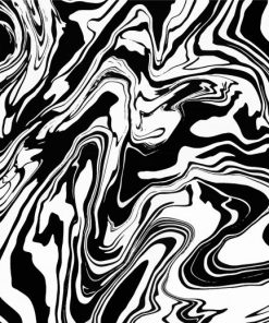 Black And White Abstract paint by number