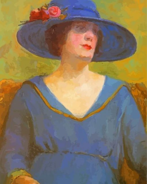 Blue Hat By Tarsila Do Amaral paint by number