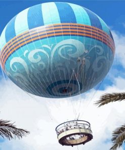 Blue Hot Air Balloons Disney Paint By Number