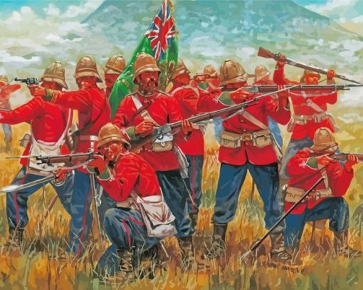 British Infantry Zulu War paint by number