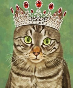 Cat With Crown paint by number