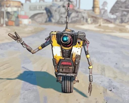 Claptrap From Borderlands paint by number