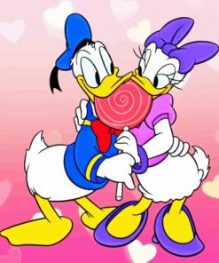 Donald And Daisy Lollipop Love paint by number