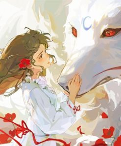 Girl Wolf Anime paint by number