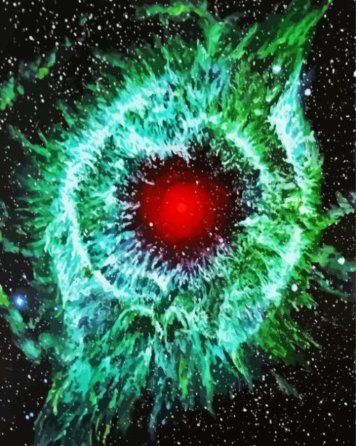Green Helix Nebula paint by number