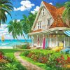 Island Beach House paint by number