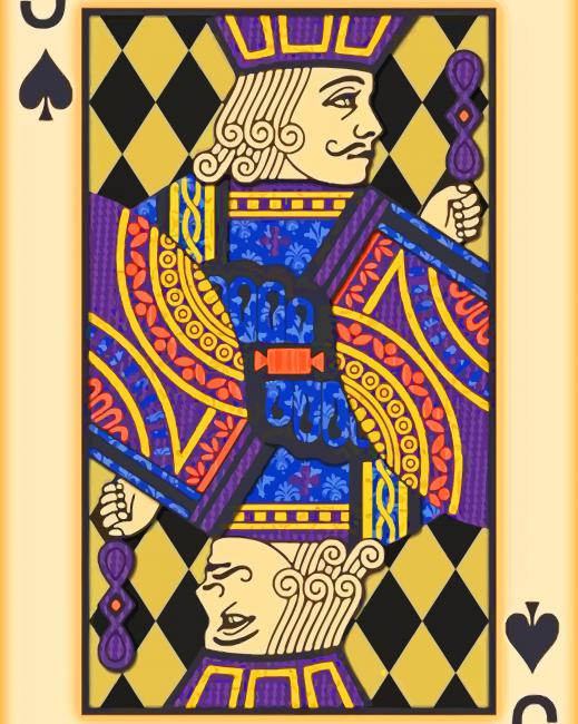 Jack Of Spades Card paint by number