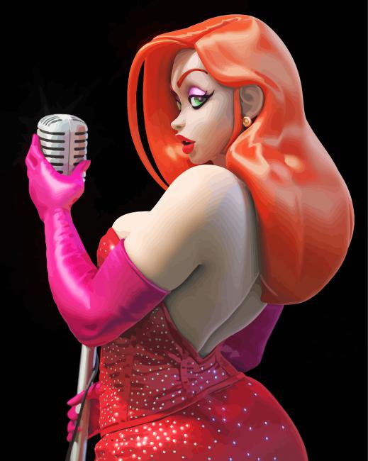 Jessica Rabbit Cartoon - Paint By Number - NumPaints - Paint by numbers