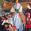 Lady Fairbairn With Her Children By William Holman Hunt Paint by number