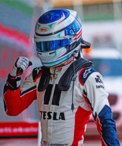Logan Sargeant Formula 1 Racer paint by number