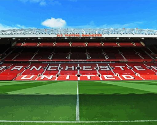 Manchester City Old Trafford Stadium paint by number