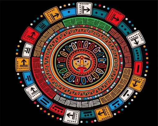 Maya Calendar paint by number