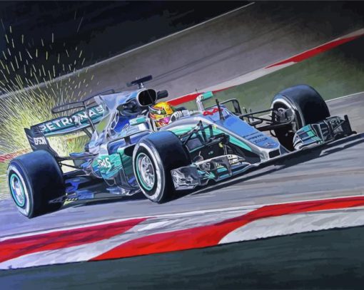 Mercedes AMG F1 Art paint by number