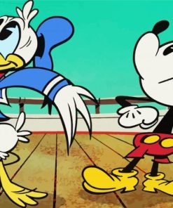 Mickey And Duck Animation Paint by number